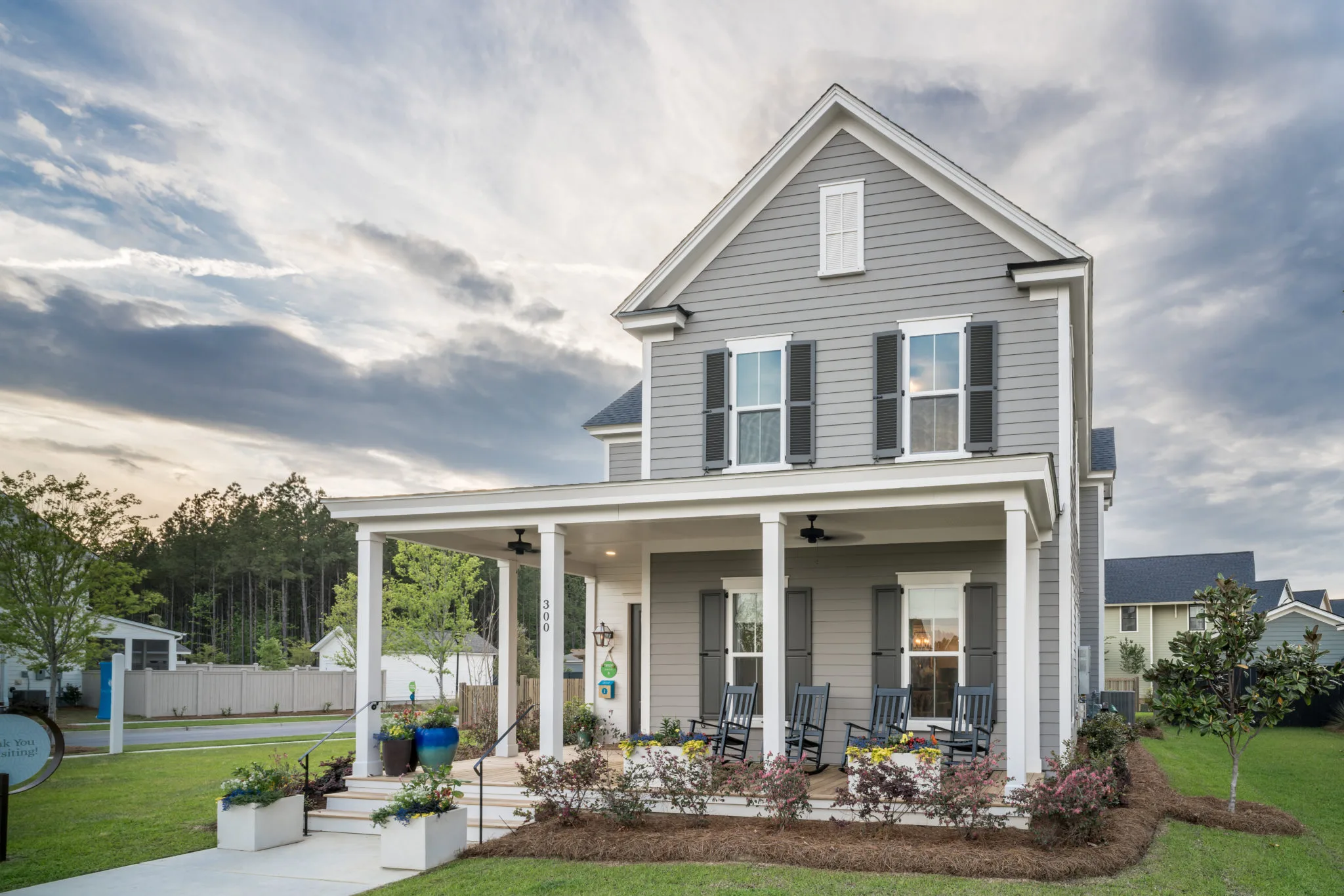exterior shot of award winning model home